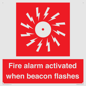 Fire alarm activated when beacon flashes